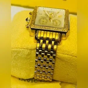 16mm Gold Tone Stainless Steel Invicta Watch. 16 Bezel diamonds. Model # 5375. New Invicta Grand Diver NH35A Automatic Men main image 4